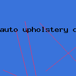 auto upholstery